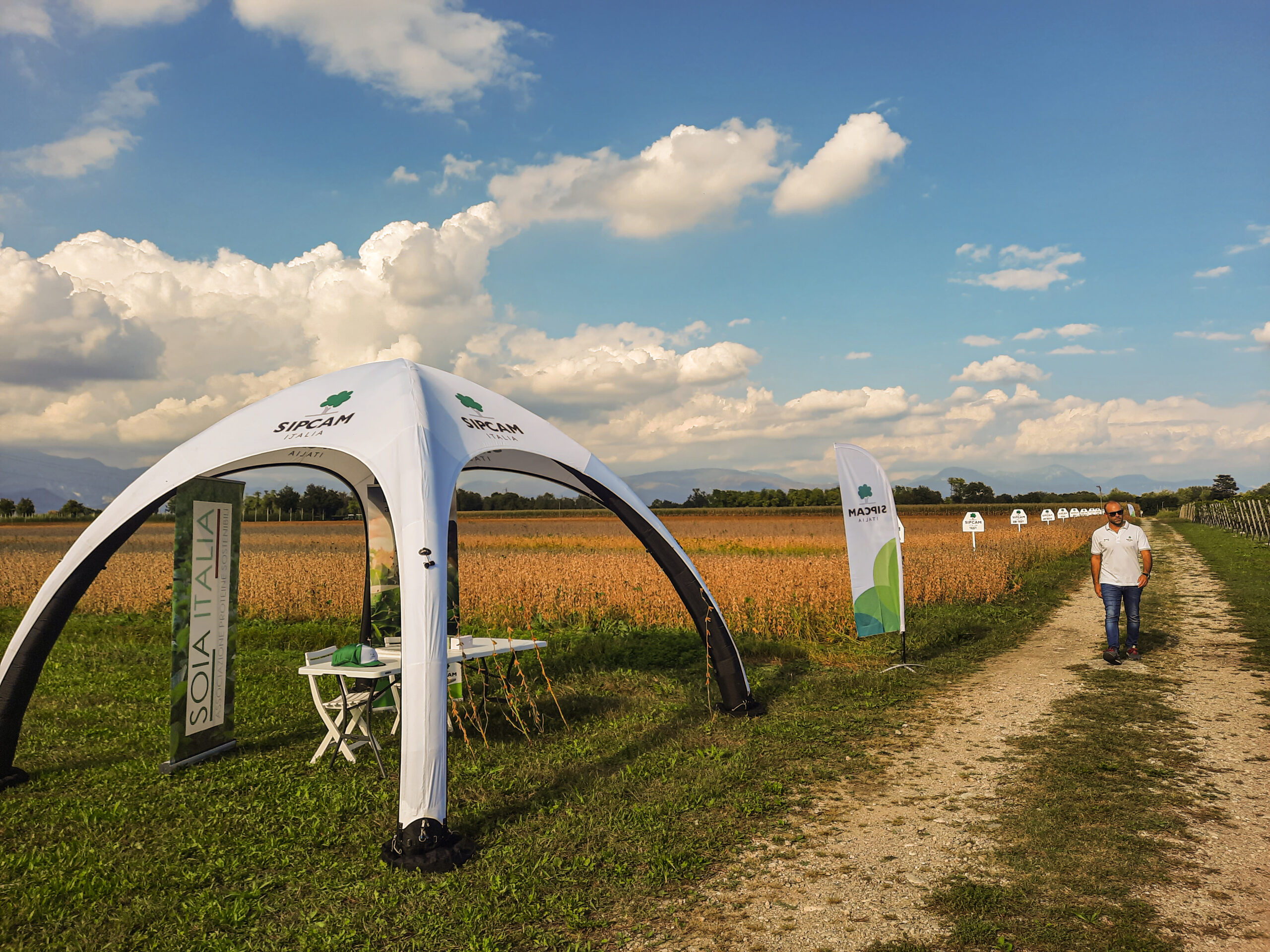 sip cam tent in a testing field