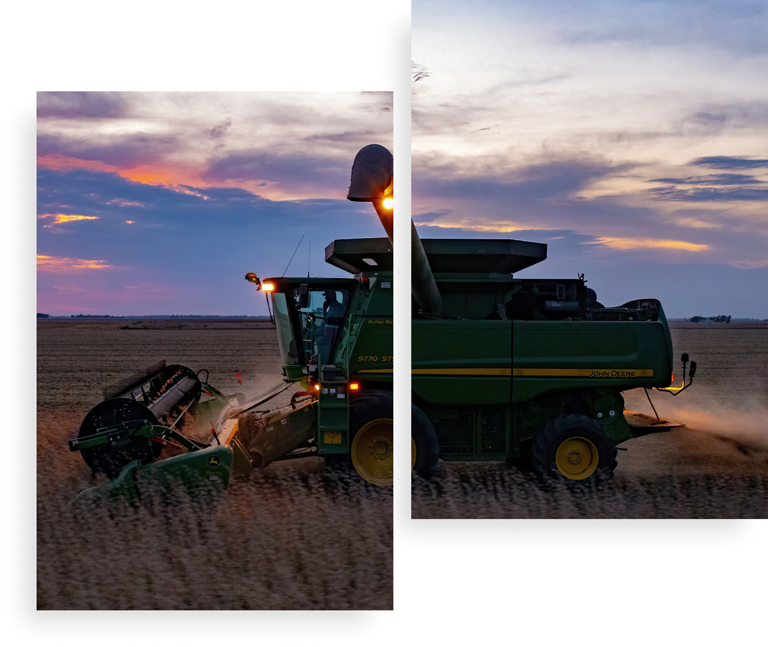 Combine Harvesting Missouri Soybeans