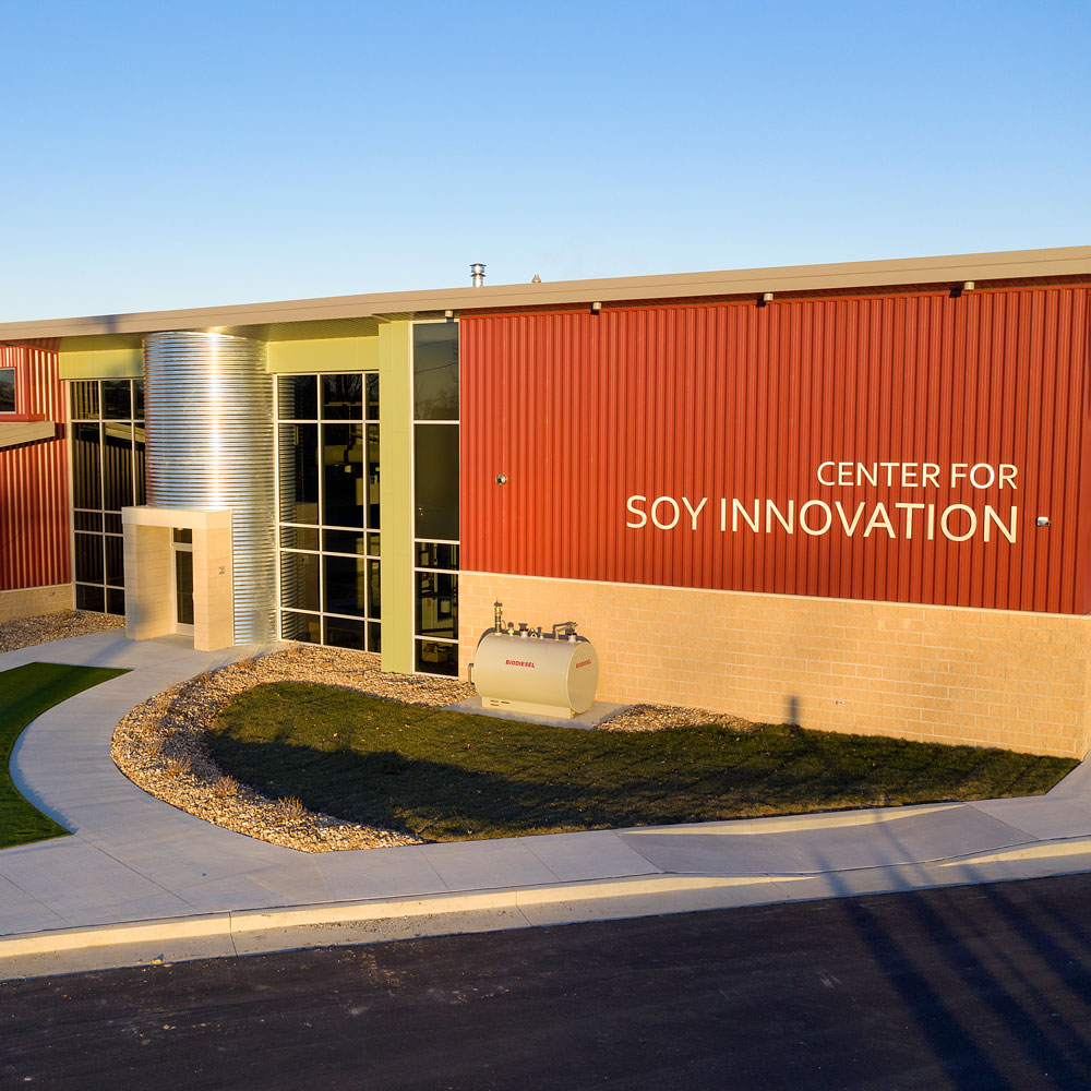 outside view of center for soy innovation building
