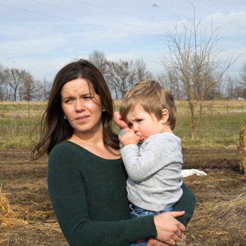 Female Farmer With Son